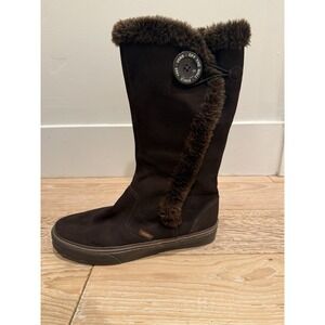 Vans Phoebe Boots Women's‎ Size 8.5 Faux Fur Brown Winter Boots  Skate